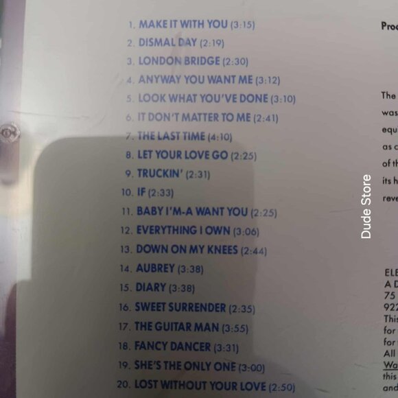 Bread - Anthology of Bread - 20 Songs - 1985 CD - Picture 4 of 4